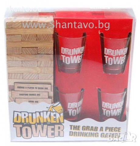 Забавна игра "Дървена кула за надпиване" - Дженга
