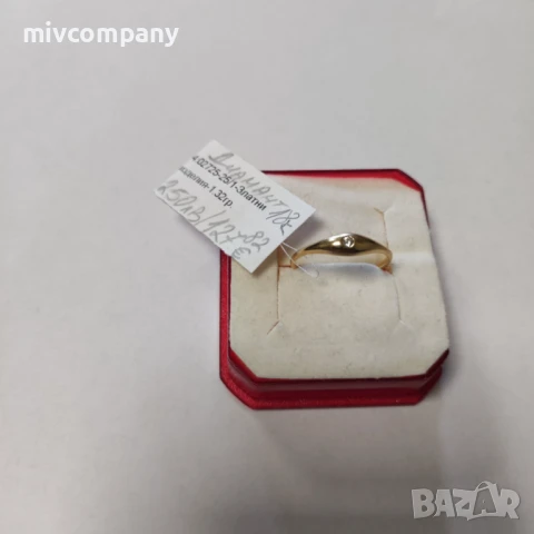 Златен Пръстен 1.32гр. 18карата с Диамант