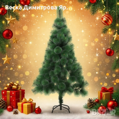 Гъста Коледна елха - заснежена, размери от 60см до 240см