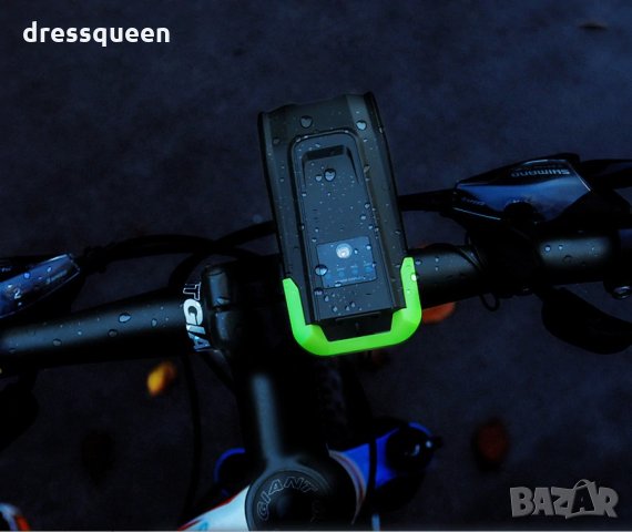 2654 Фар за велосипед акумолаторен с 2 Т6 диода и звънец, снимка 14 - Велосипеди - 30369223