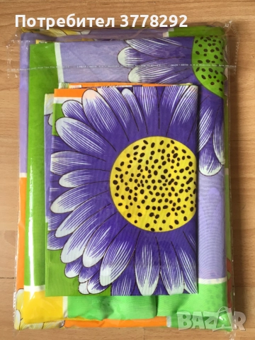 Спален пълен комплект, памук 100%-Плик 150/220см,Чаршаф-130/220см, Калъфка-50/70см, снимка 3 - Спално бельо - 52026153