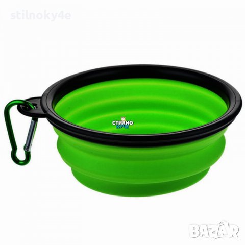 Сгъваема купа за куче с катарама Транспортна купа за животно Кучешка сгъваема купа за път, снимка 1