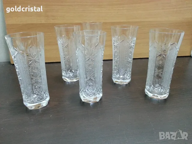 кристални чаши за безалкохолно Зорница лукс 