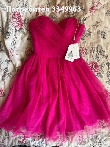 Розова парти рокля 