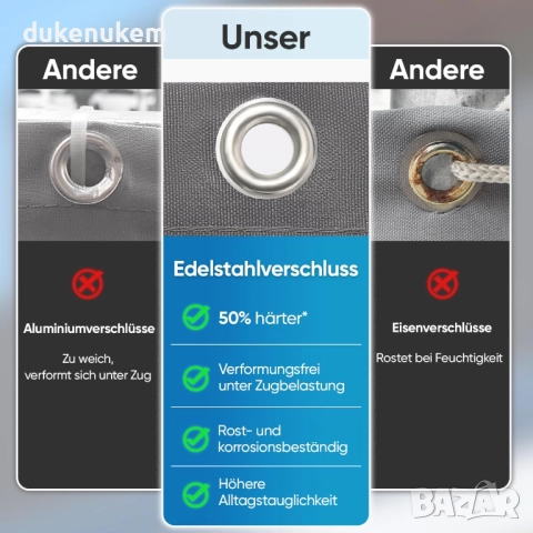 Плътна преграда за балком 1.2 х 6 м, защита от вятър и UV, водоустойчива, снимка 6 - Други стоки за дома - 52638264
