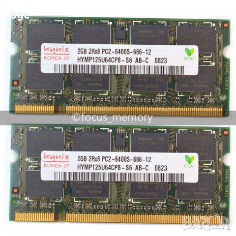 2GB Плочка SO-DIMM S0-DIMM 800MHz PC2-6400s Ram Памет за лаптоп Една 2GB S0-DIMM, снимка 1 - RAM памет - 39475652