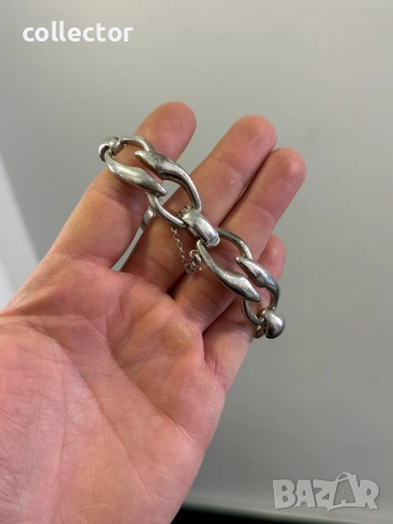 Дизайнерска сребърна гривна. №8106, снимка 9 - Гривни - 54200587