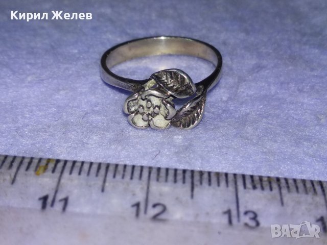 Стар ФЛОРАЛЕН СРЕБЪРЕН АРТ ДЕКО ПРЪСТЕН РОЗА ВИСОКА ПРОБА СРЕБРО МАЙСТОРСКА РЪЧНА ИЗРАБОТКА 40553, снимка 9 - Антикварни и старинни предмети - 42787918