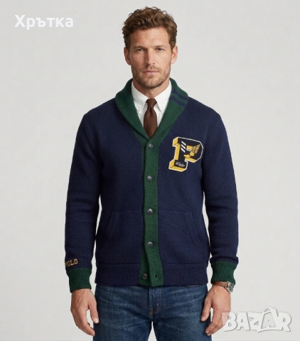 Polo Ralph Lauren Letterman P-Wing - Оригинална жилетка размер XL
