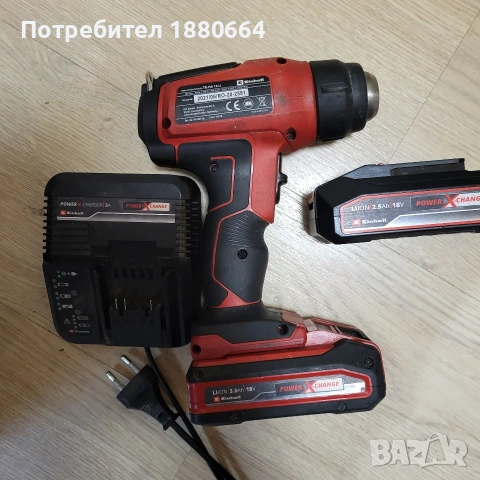Пистолет за топъл въздух EINHELL 18V, снимка 2 - Други инструменти - 54314574