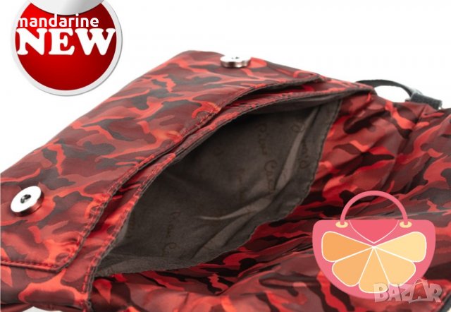 ПРОМО 🍊 PIERRE CARDIN 🍊 Оригинална чанта за през рамо в тъмно червено 30х23х2 см нова с етикети, снимка 1 - Чанти - 28394937