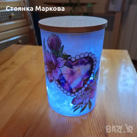 Нови нощни лампи-ръчна изработка, снимка 5 - Настолни лампи - 48568679