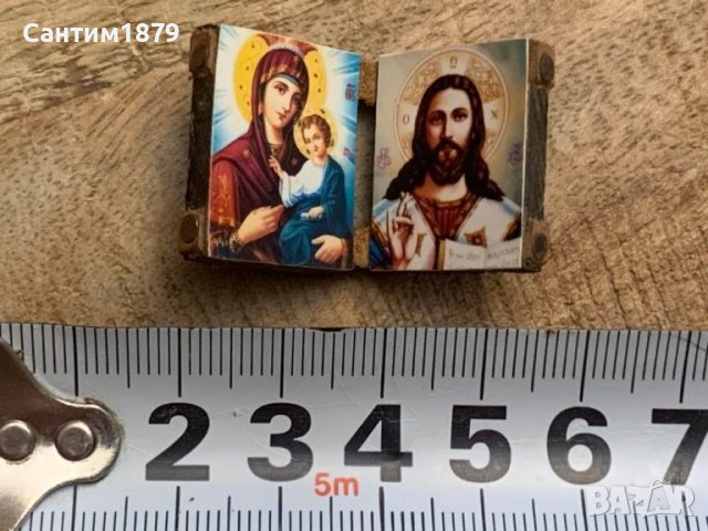 Интересна религиозна миниатюра-Диптих, снимка 5 - Други ценни предмети - 36969176