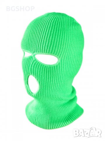 Зимна шапка маска - Green Neon Balaclava, снимка 5 - Шапки - 30397904