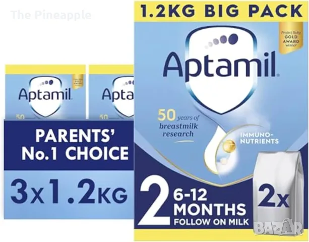Аптамил 2/1.200кг/👶👶👶Aptamil 2 Follow On Milk Powder, 6-12 Months, Value Pack 1.2kg