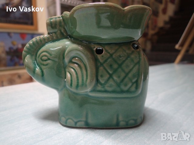 свещник керамика Слон, снимка 1