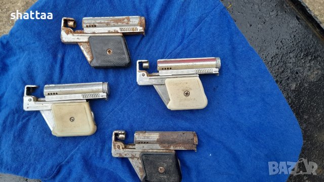 Стари бензинови запалки - 4 бр. пистолет IMCO 6900 Gunlite, снимка 3 - Запалки - 44350141