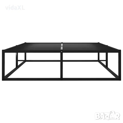 vidaXL Рамка за легло, черна, метал, 120x200 cм, снимка 3 - Спални и легла - 56146790