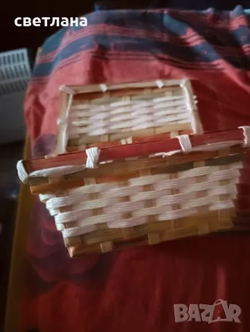 кутия плетена с капак, снимка 5 - Декорация за дома - 48536401