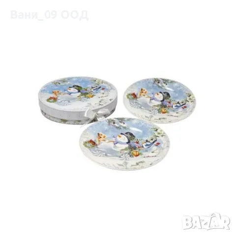 Подаръчен сет 2 коледни чинии в луксозна кутия , снимка 8 - Чинии - 47527406