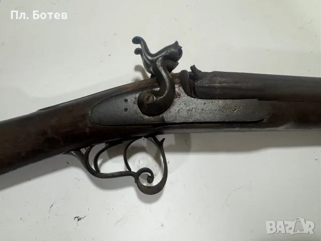 Стара двуцевна пушка, снимка 3 - Антикварни и старинни предмети - 56461960