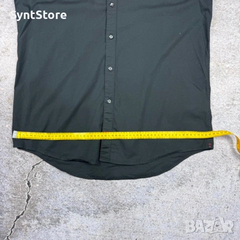 Оригинална риза Tommy Hilfiger Slim Fit Stretch - размер XL - Черна, снимка 7 - Ризи - 53302513