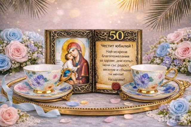 Оригинален и стилен подарък за 50 годишен юбилей и кръгли годишнини : 60, 65, 70,75 и 80 години, снимка 2 - Подаръци за юбилей - 54019347