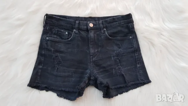 Къси дънкови панталони H&M размер ХS , снимка 6 - Къси панталони и бермуди - 49519551