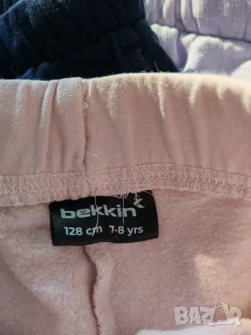 Лот за момиче 128-134 см: 3 долнища (H&M, Bekkin) + блузка, снимка 8 - Детски панталони и дънки - 56125345