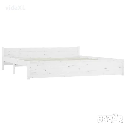 vidaXL Рамка за легло с чекмеджета, бяла, 180x200 см, Super King, снимка 5 - Спални и легла - 56146650