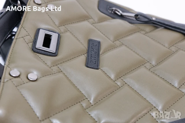 Спортно елегантна дамска раница AMORE Livia - Green, снимка 2 - Раници - 50659653