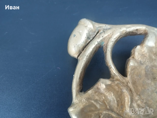 месингов пепелник с лого Левски София , снимка 4 - Антикварни и старинни предмети - 51323626