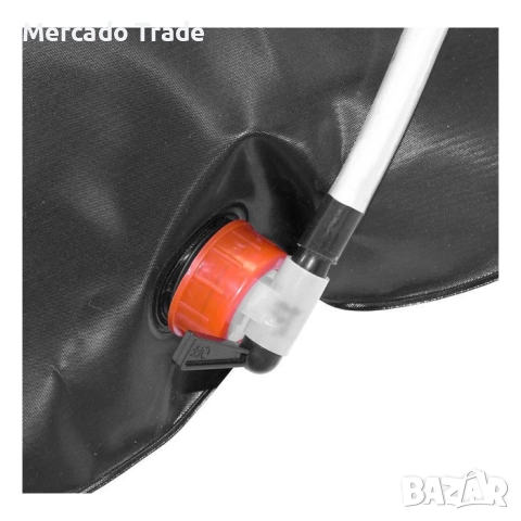 Мобилен соларен душ Mercado Trade, 40л., PVC, Черен, снимка 5 - Къмпинг мебели - 51521581