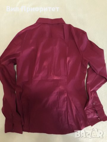 Лилава риза 100 % еластан , супер елегантен модел, много впечатляващ, дълъг ръкав   , снимка 16 - Ризи - 37510187