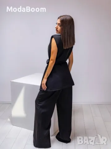 Луксозен черен дамски комплект от две части , снимка 2 - Комплекти - 48008960