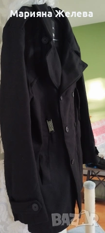 Мъжко елегантно палто,черно., снимка 5 - Якета - 54305525