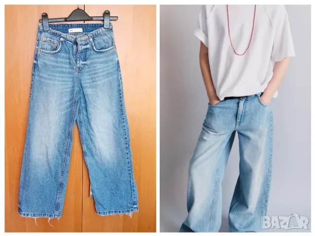 Дънки с широк крачол Zara 