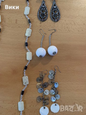 Обеци гердан лот бижута, снимка 6 - Обеци - 29348611