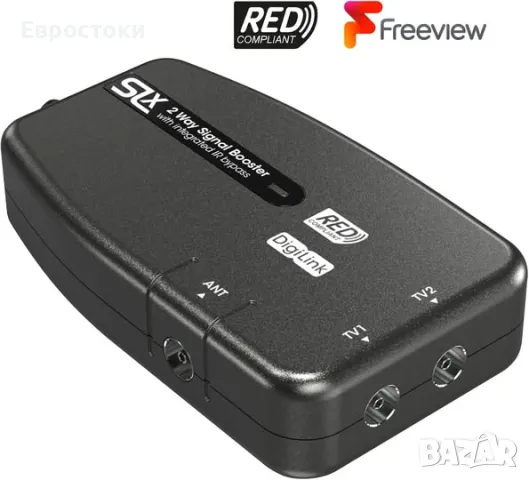 SLx Усилвател на ТВ сигнала, с два изхода 27822BMR - Увеличете вашия HD TV/FM/DAB сигнал. 2 начина 