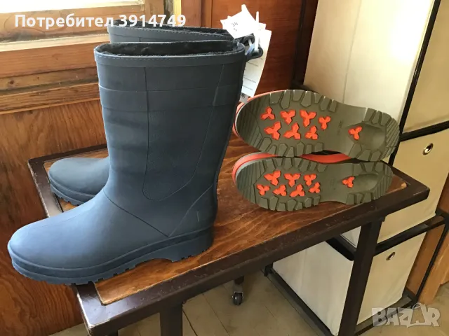 Ботуши гумени стил Wellington,хастар шерпа, дълбок грайфер, дишаща стелка, топли и защитни, 38, НОВИ, снимка 4 - Дамски ботуши - 47912997