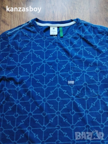 G-Star RAW Men's Midnight Aged Blue Indigo - страхотна мъжка тениска КАТО НОВА С, снимка 5 - Тениски - 53167039