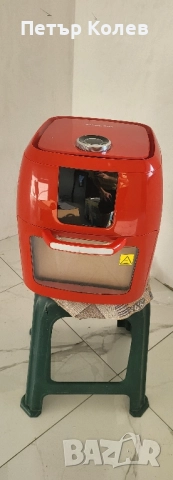 Фритюрник с горещ въздух GourmetMaxx (Червен) Air fryer 9л, снимка 3 - Фритюрници - 52358181