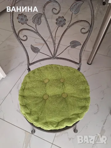 КРЪГЛА РАИРАНА ВЪЗГЛАВНИЦА ЗА СТОЛ  Ф40см., снимка 6 - Възглавници - 49360035