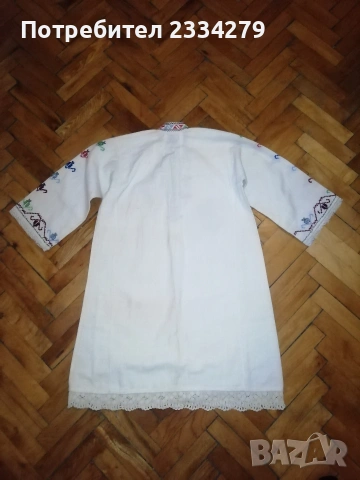 Част на традиционна женска носия: фуста или част от,,сая". Риза ,,роба" с бродерии. , снимка 10 - Антикварни и старинни предмети - 53955031