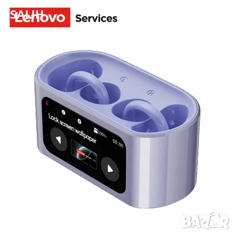 Lenovo RS105 Безжични Слушалки с LCD Тъчскрийн, Bluetooth 6.0, Open-Ear Клипс за Спорт, снимка 9 - Bluetooth слушалки - 55790480