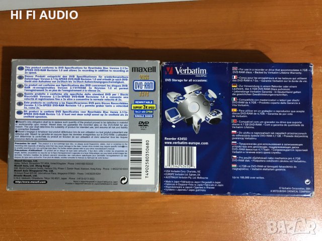 Maxell DVD-RAM 4.7 GB 120 min, снимка 2 - Плейъри, домашно кино, прожектори - 44376244