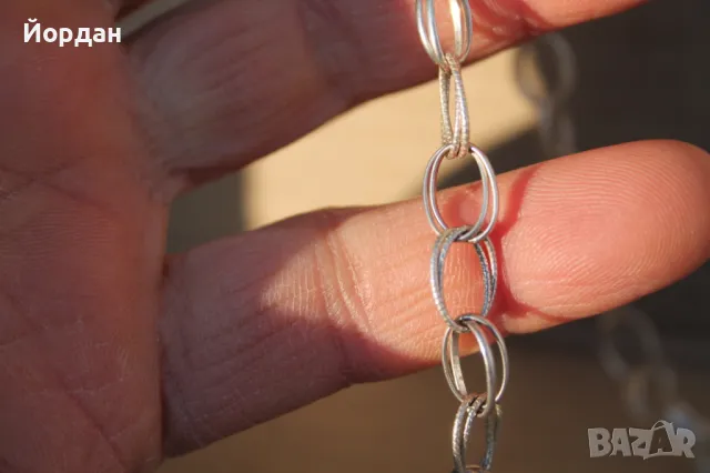 Сребърен ланец , снимка 8 - Колиета, медальони, синджири - 49317038