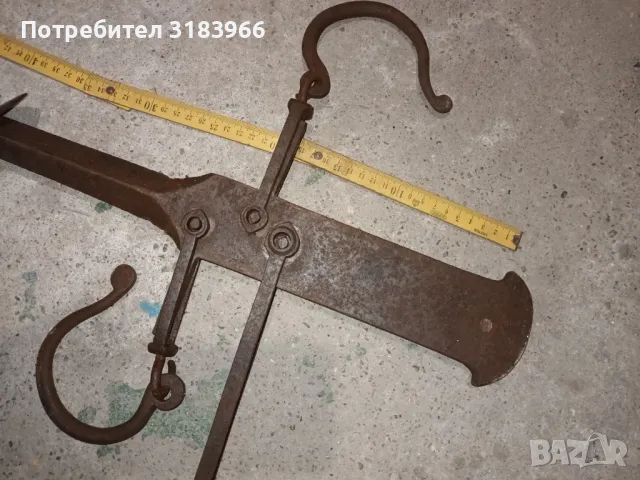 голям кантар с куки тегли до 100 кг, снимка 14 - Антикварни и старинни предмети - 50291796