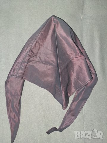 Забрадка тъмно вишнево червено сатенен нюанс, снимка 3 - Шапки - 44369918