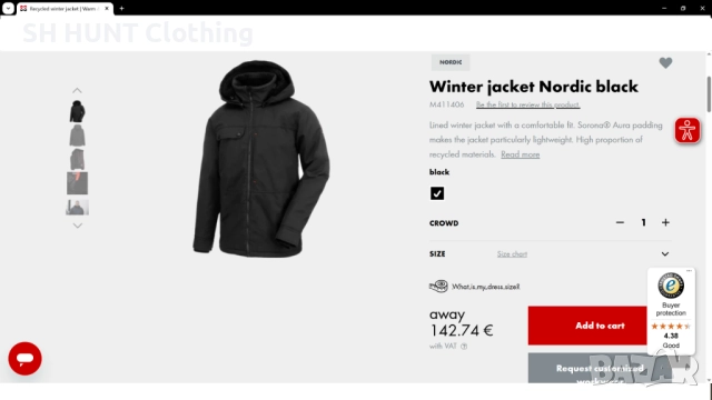 WURTH MODYF Nordic Winter Work Jacket размер XL зимно водонепромокаемо работно W4-474, снимка 2 - Якета - 51982333